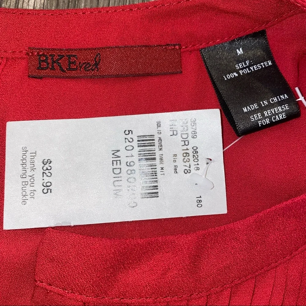 BKE NWT Red Sleeveless Blouse M - Picture 11 of 11